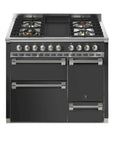 STEEL Cucine Ascot 100/3 - Solid Door - Mixed Hobs - Carvers Interiors - Cookers and Bathroom Showroom Wolverhampton