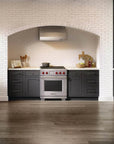 Wolf - Dual Fuel Range - 4 Burner - Carvers Interiors - Cookers and Bathroom Showroom Wolverhampton