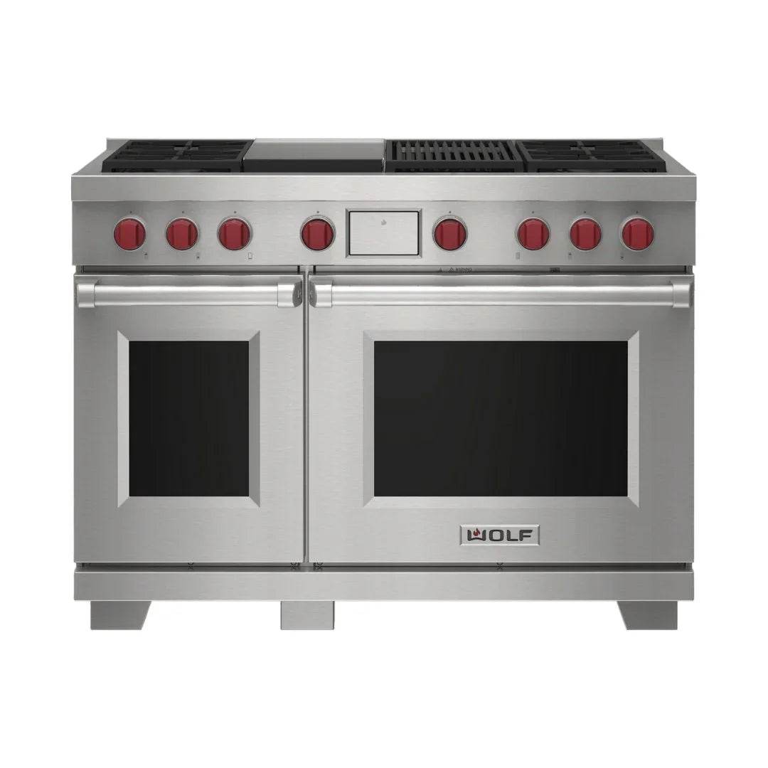 Wolf Dual Fuel Range, Burner, Chargrill Griddle Carvers