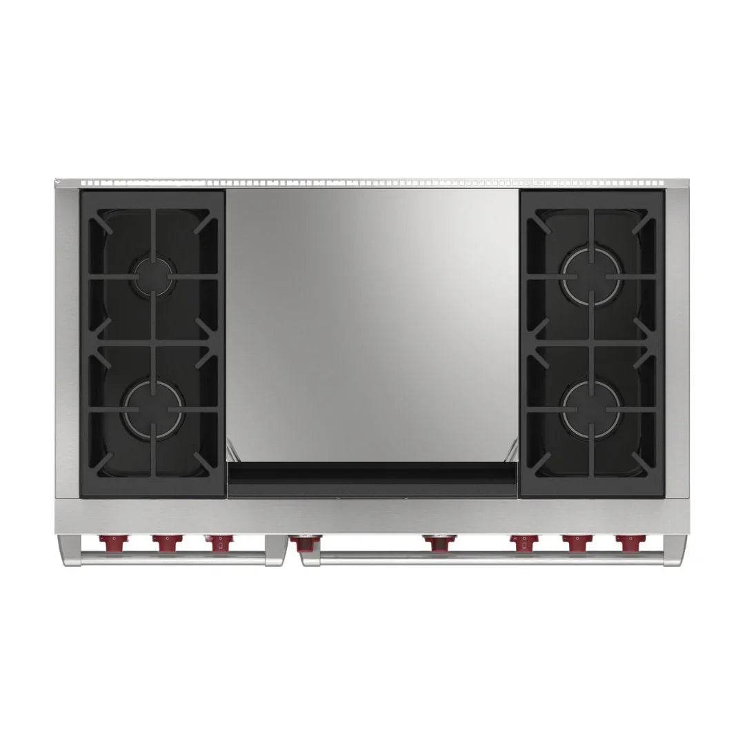Wolf - Dual Fuel Range, 4 Burner, Double Griddle - Carvers Interiors - Cookers and Bathroom Showroom Wolverhampton
