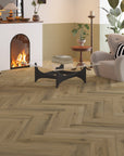 5mm SPC Rigid Core Vinyl Flooring – Herringbone – Lakeside Oak - 2.82m² per Pack