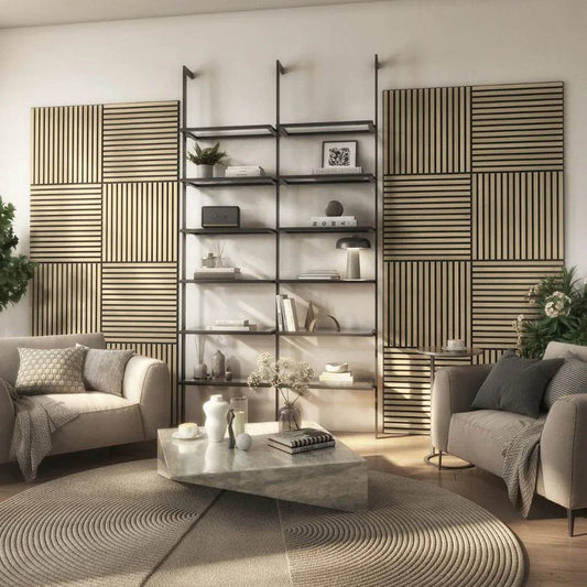 Acoustic Slat Square - Light Oak - Carvers Interiors - Cookers and Bathroom Showroom Wolverhampton