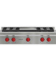 Wolf - Sealed Burner Range-Top, 4 Burner & Griddle - Carvers Interiors - Cookers and Bathroom Showroom Wolverhampton