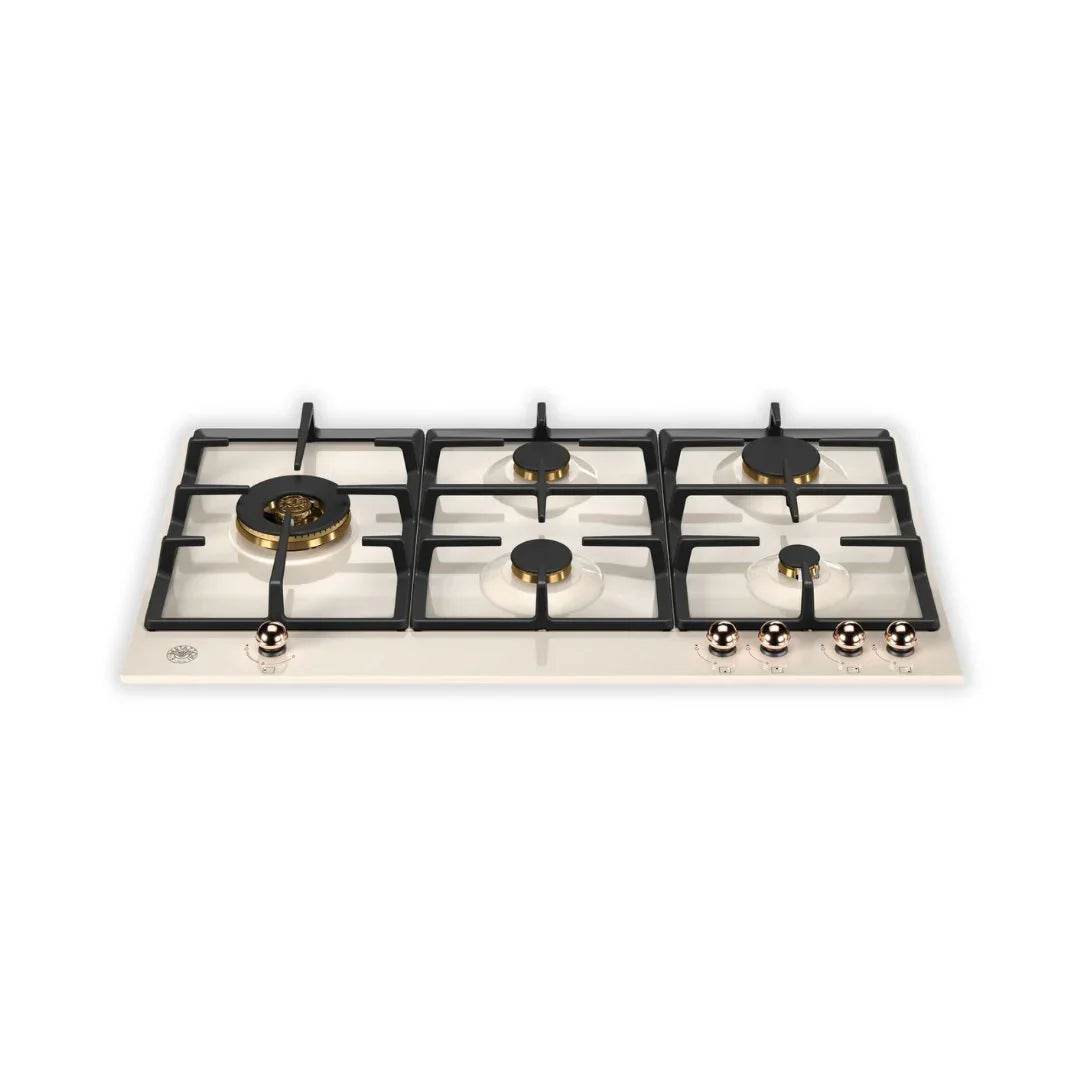Bertazzoni - Heritage - 90cm Gas Hob with Lateral Dual Wok - Carvers Interiors - Cookers and Bathroom Showroom Wolverhampton