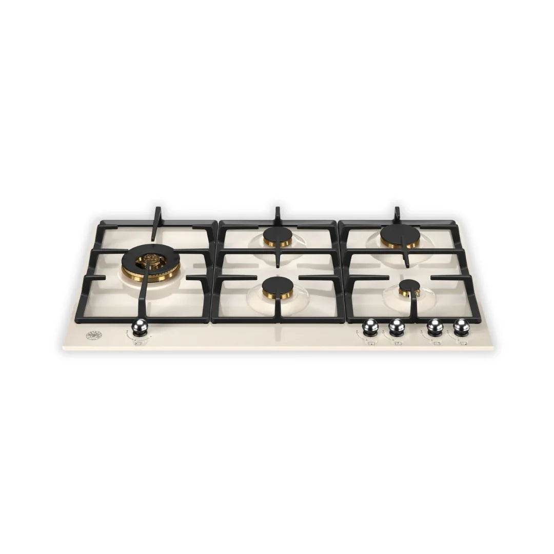Bertazzoni - Heritage - 90cm Gas Hob with Lateral Dual Wok - Carvers Interiors - Cookers and Bathroom Showroom Wolverhampton