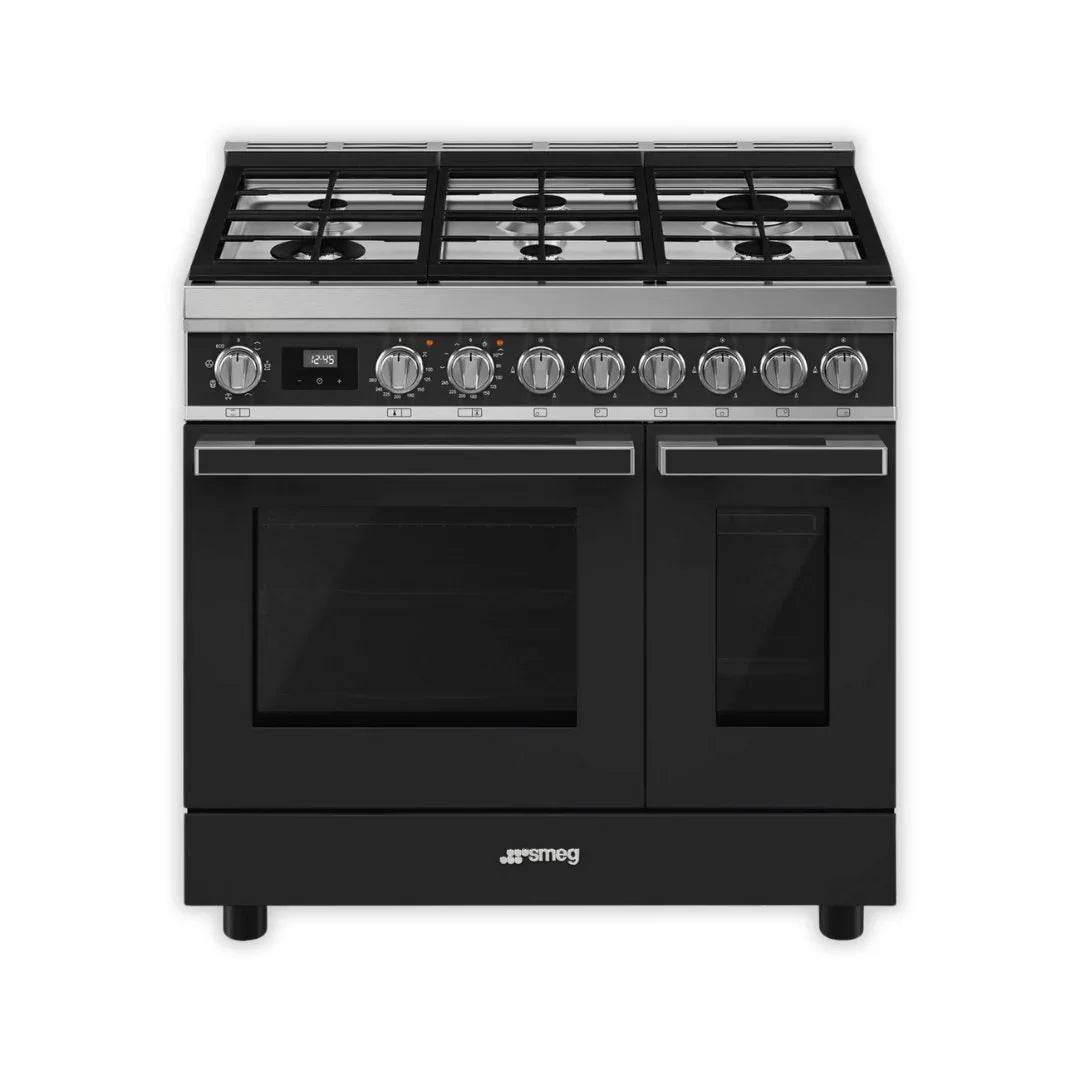 Smeg Portofino 90cm Duel Fuel Cooker CPF92GM - Carvers Interiors - Cookers and Bathroom Showroom Wolverhampton