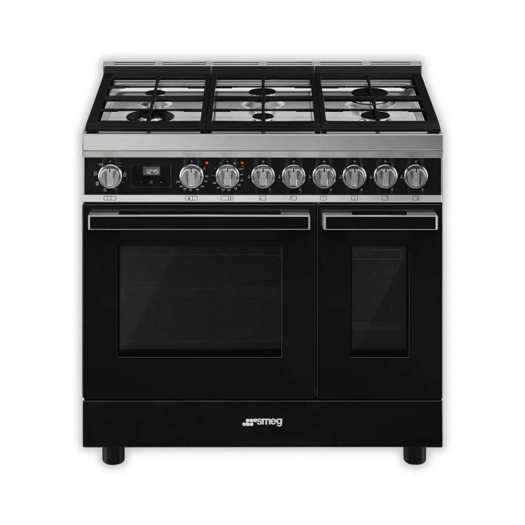 Smeg Portofino 90cm Duel Fuel Cooker CPF92GM - Carvers Interiors - Cookers and Bathroom Showroom Wolverhampton