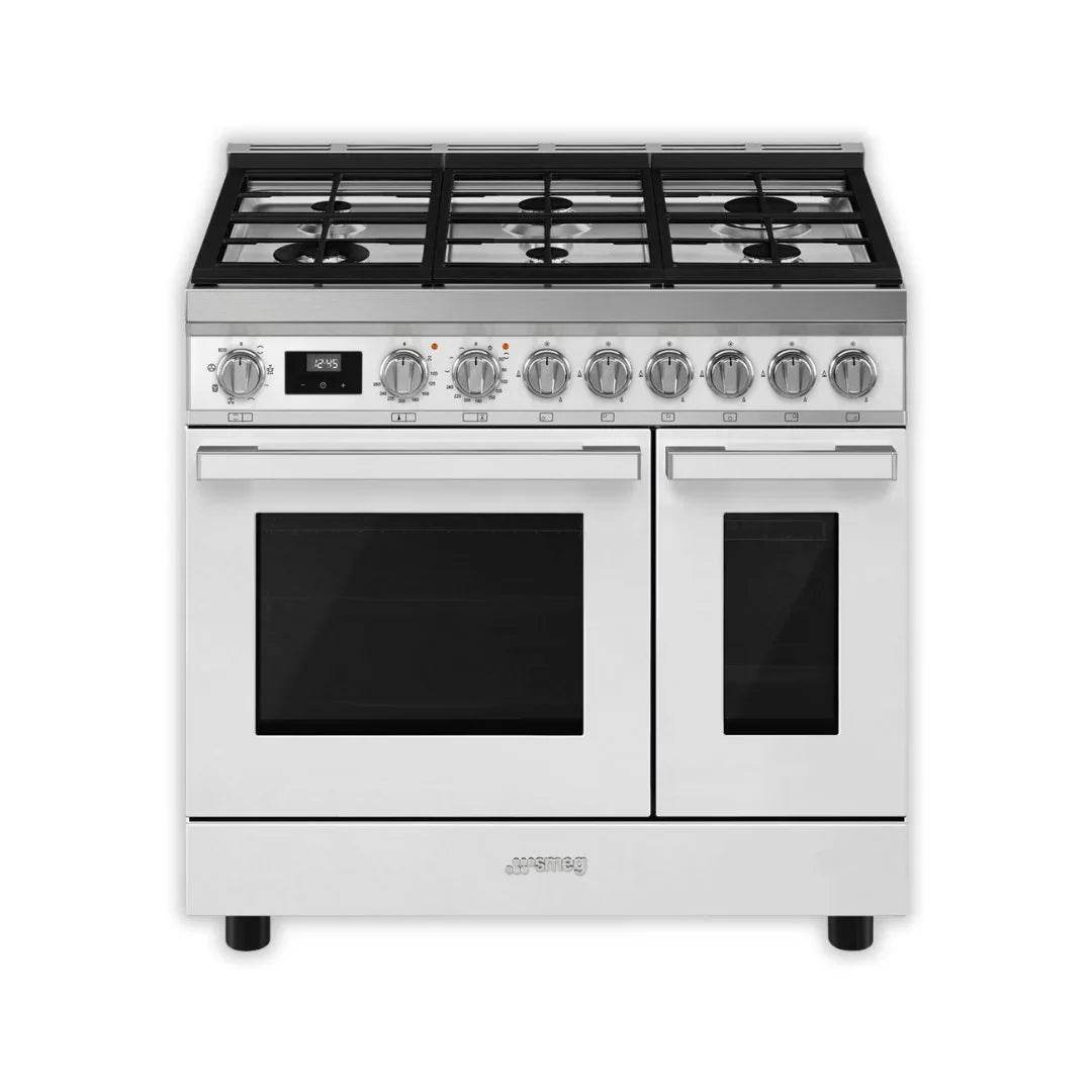 Smeg Portofino 90cm Duel Fuel Cooker CPF92GM - Carvers Interiors - Cookers and Bathroom Showroom Wolverhampton