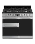 SMEG Symphony 90cm Duel Fuel Cooker with Eclipse Glass SY93-1 - Carvers Interiors - Cookers and Bathroom Showroom Wolverhampton