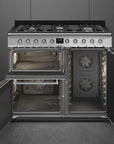 SMEG Symphony 90cm Duel Fuel Cooker with Eclipse Glass SY93-1 - Carvers Interiors - Cookers and Bathroom Showroom Wolverhampton
