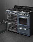 Ex-Display - SMEG Victoria 110cm Dual Fuel Range cooker-Slate Grey - Carvers Interiors - Cookers and Bathroom Showroom Wolverhampton