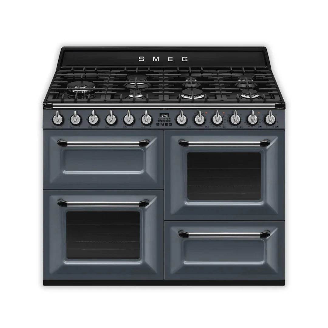 Ex-Display - SMEG Victoria 110cm Dual Fuel Range cooker-Slate Grey - Carvers Interiors - Cookers and Bathroom Showroom Wolverhampton