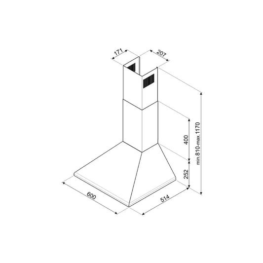 Smeg Victoria 60cm Chimney Hood-Cream-Available Now - Carvers Interiors
