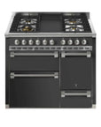 STEEL Cucine Ascot 100/3 - Solid Door - Mixed Hobs - Carvers Interiors - Cookers and Bathroom Showroom Wolverhampton
