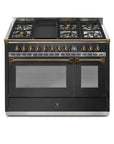 STEEL Cucine Ascot 120 cm - 6 Burners - Gas Fuel - Carvers Interiors - Cookers and Bathroom Showroom Wolverhampton
