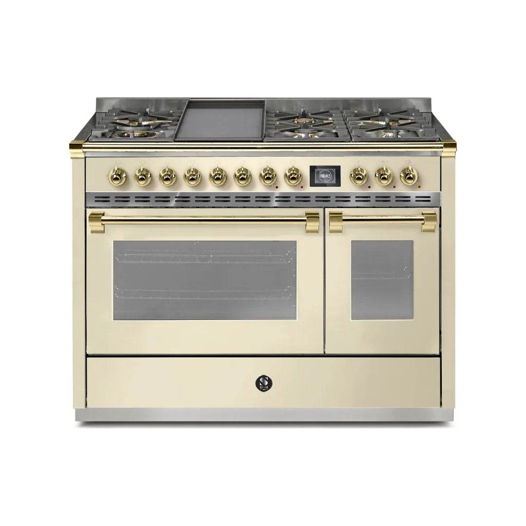 STEEL Cucine Ascot 120 cm - 6 Burners - Gas Fuel - Carvers Interiors - Cookers and Bathroom Showroom Wolverhampton