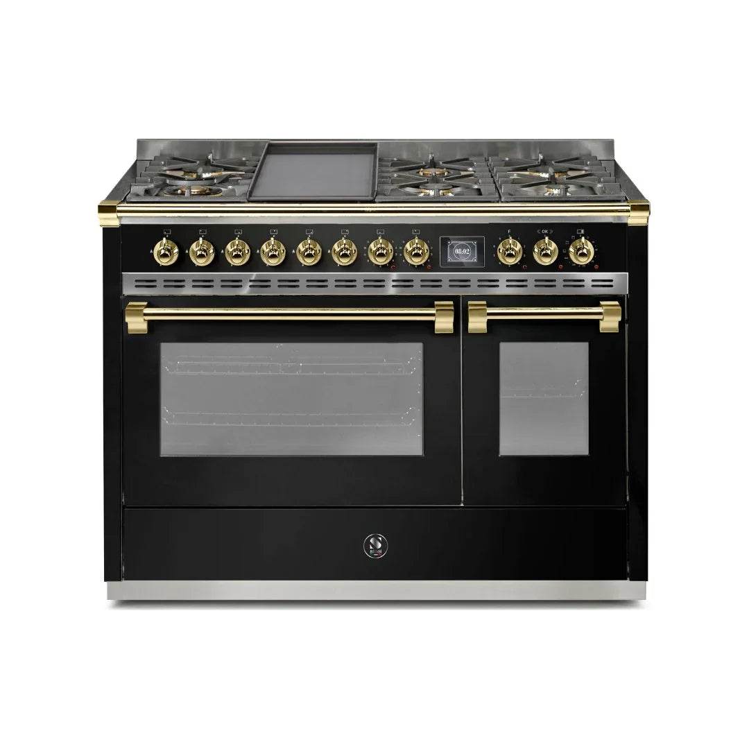 STEEL Cucine Ascot 120 cm - 6 Burners - Gas Fuel - Carvers Interiors - Cookers and Bathroom Showroom Wolverhampton