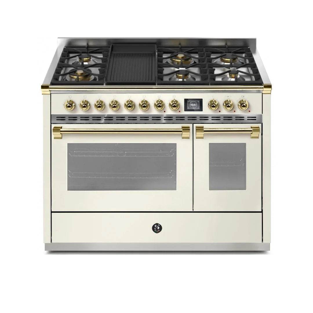 STEEL Cucine Ascot 120 cm - 6 Burners - Gas Fuel - Carvers Interiors - Cookers and Bathroom Showroom Wolverhampton