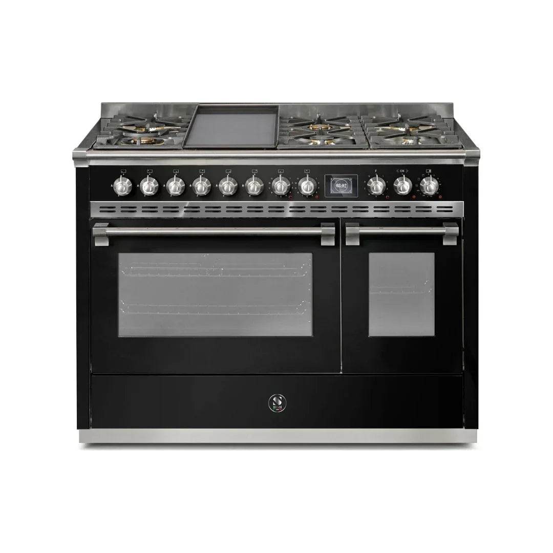 STEEL Cucine Ascot 120 cm - 6 Burners - Gas Fuel - Carvers Interiors - Cookers and Bathroom Showroom Wolverhampton