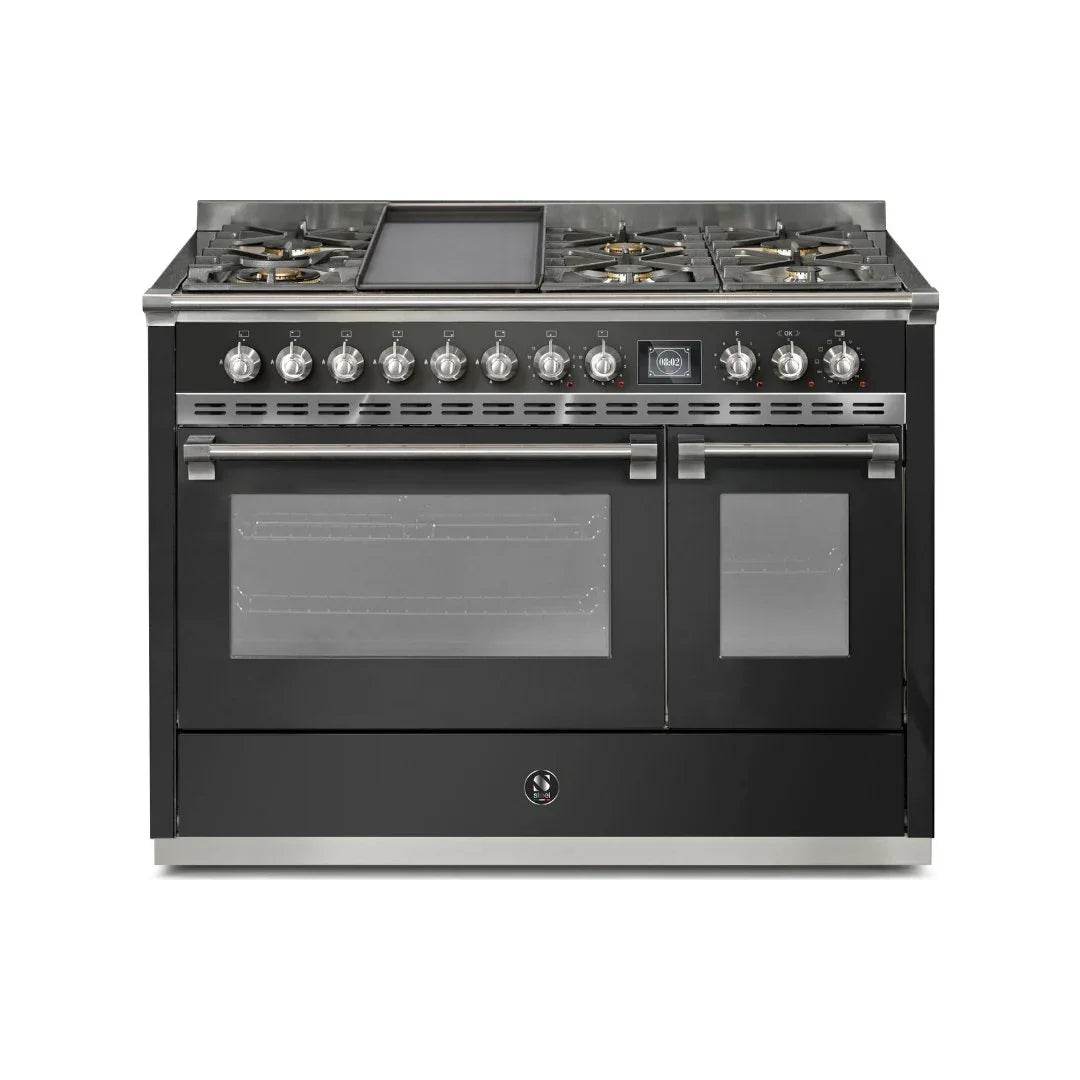 STEEL Cucine Ascot 120 cm - 6 Burners - Gas Fuel - Carvers Interiors - Cookers and Bathroom Showroom Wolverhampton