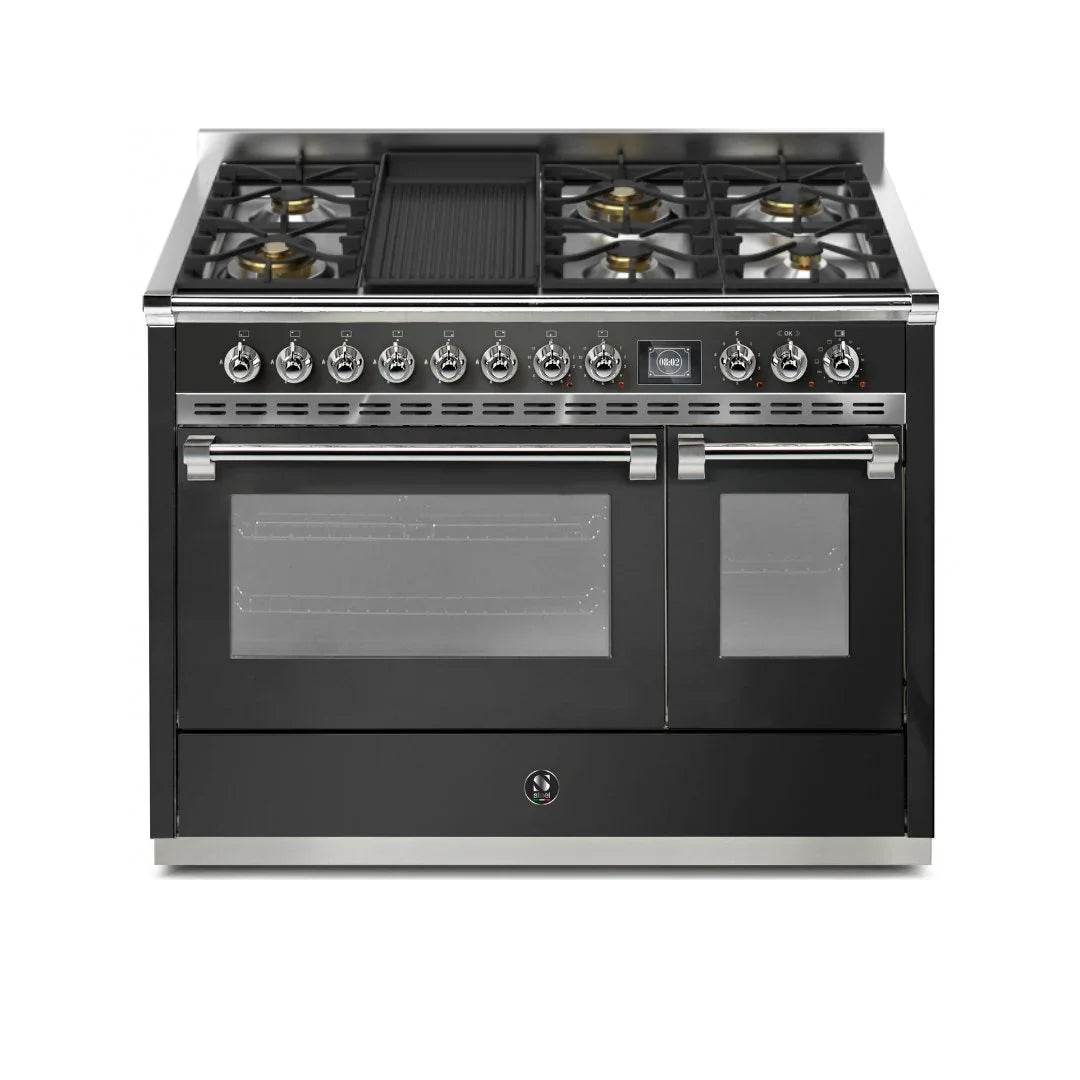 STEEL Cucine Ascot 120 cm - 6 Burners - Gas Fuel - Carvers Interiors - Cookers and Bathroom Showroom Wolverhampton