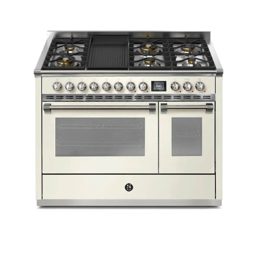 STEEL Cucine Ascot 120 cm - 6 Burners - Gas Fuel - Carvers Interiors - Cookers and Bathroom Showroom Wolverhampton
