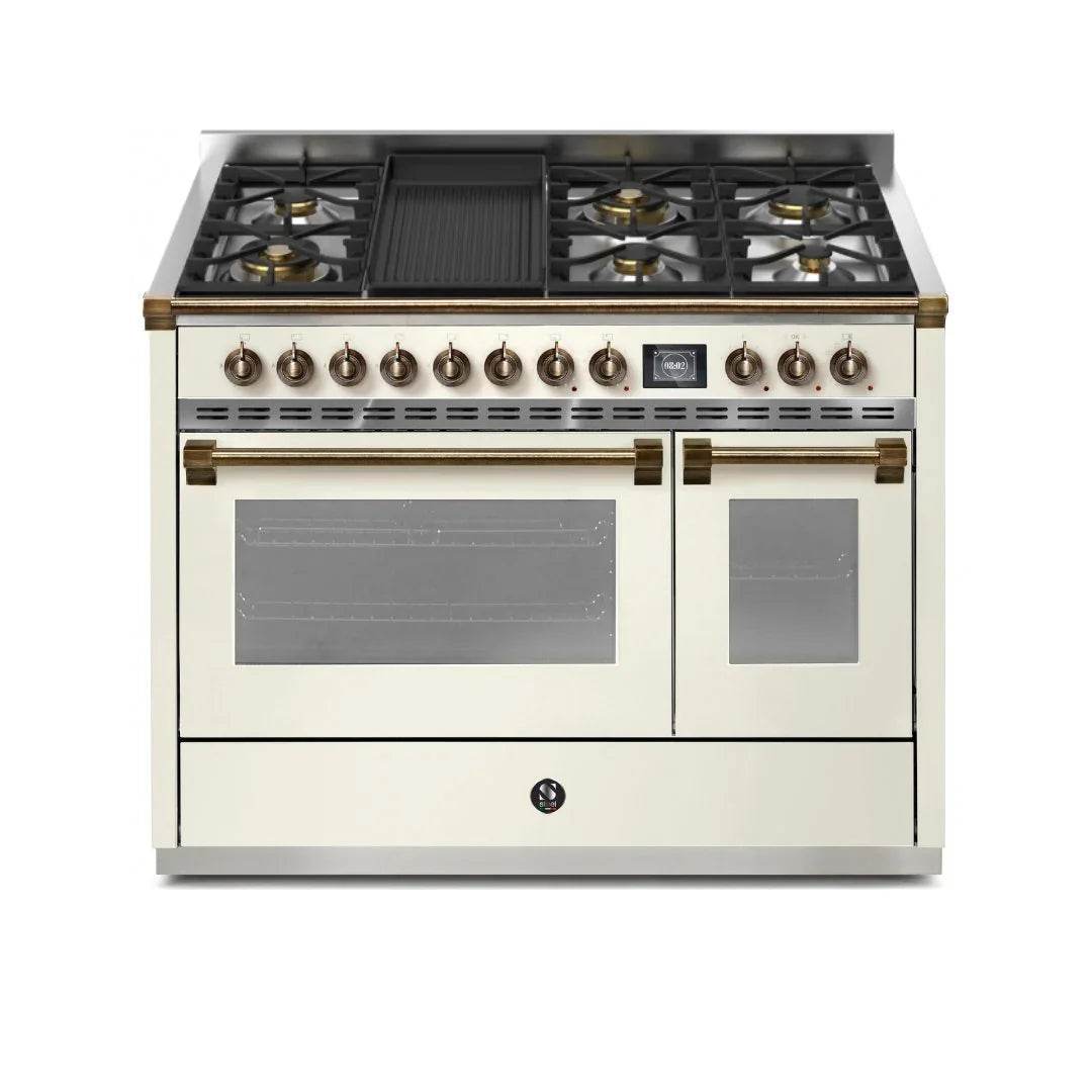 STEEL Cucine Ascot 120 cm - 6 Burners - Gas Fuel - Carvers Interiors - Cookers and Bathroom Showroom Wolverhampton