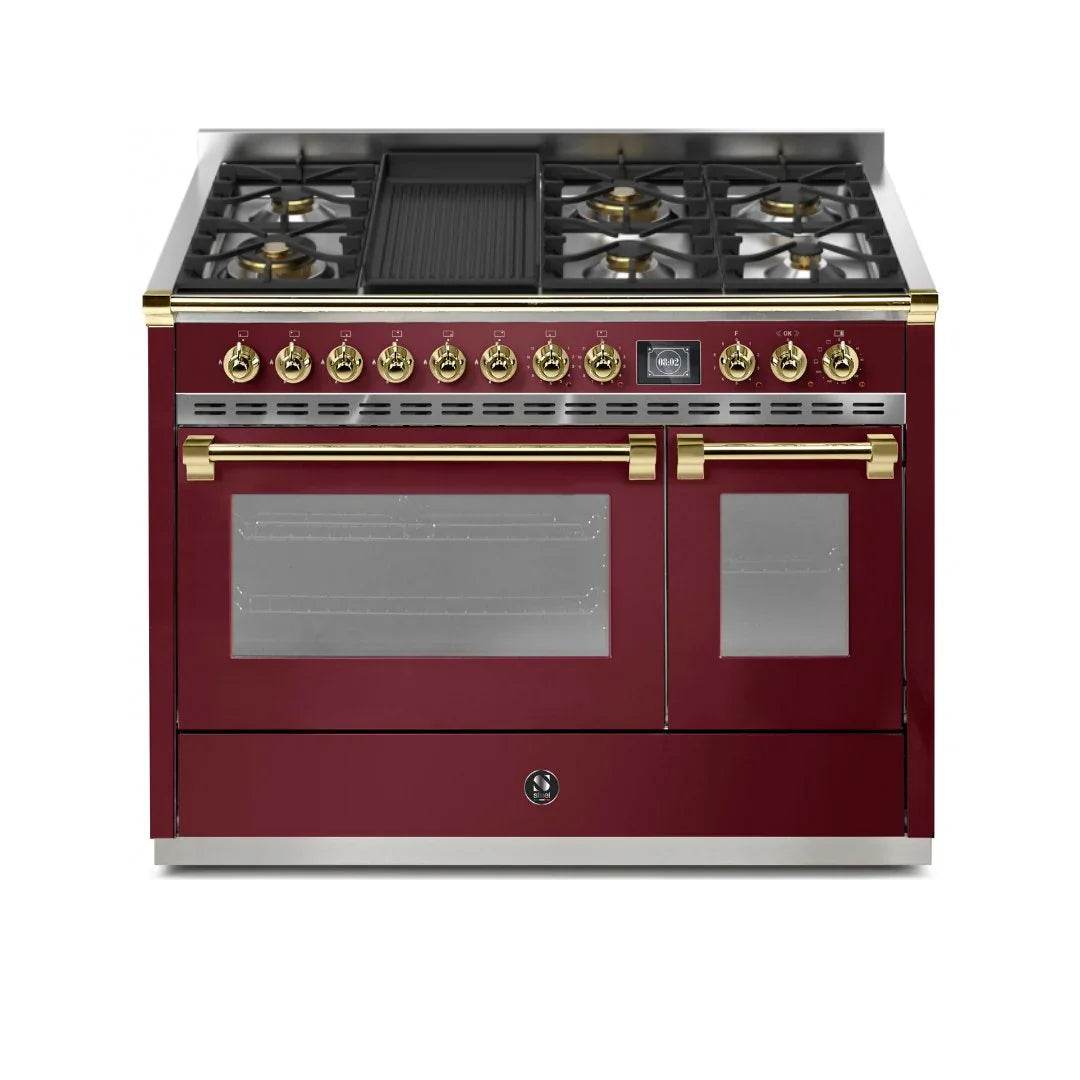 STEEL Cucine Ascot 120 cm - 6 Burners - Gas Fuel - Carvers Interiors - Cookers and Bathroom Showroom Wolverhampton