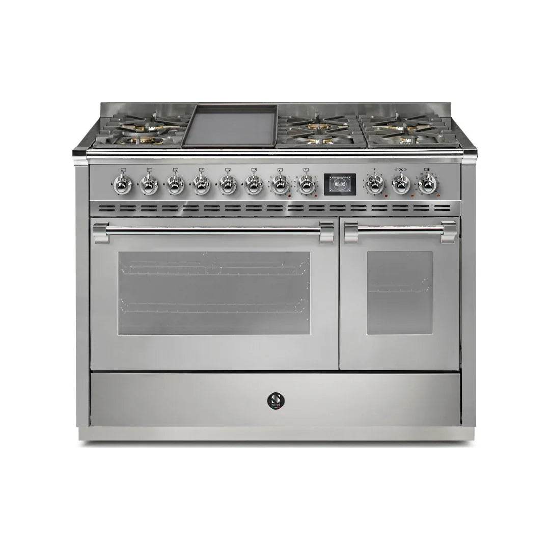 STEEL Cucine Ascot 120 cm - 6 Burners - Gas Fuel - Carvers Interiors - Cookers and Bathroom Showroom Wolverhampton