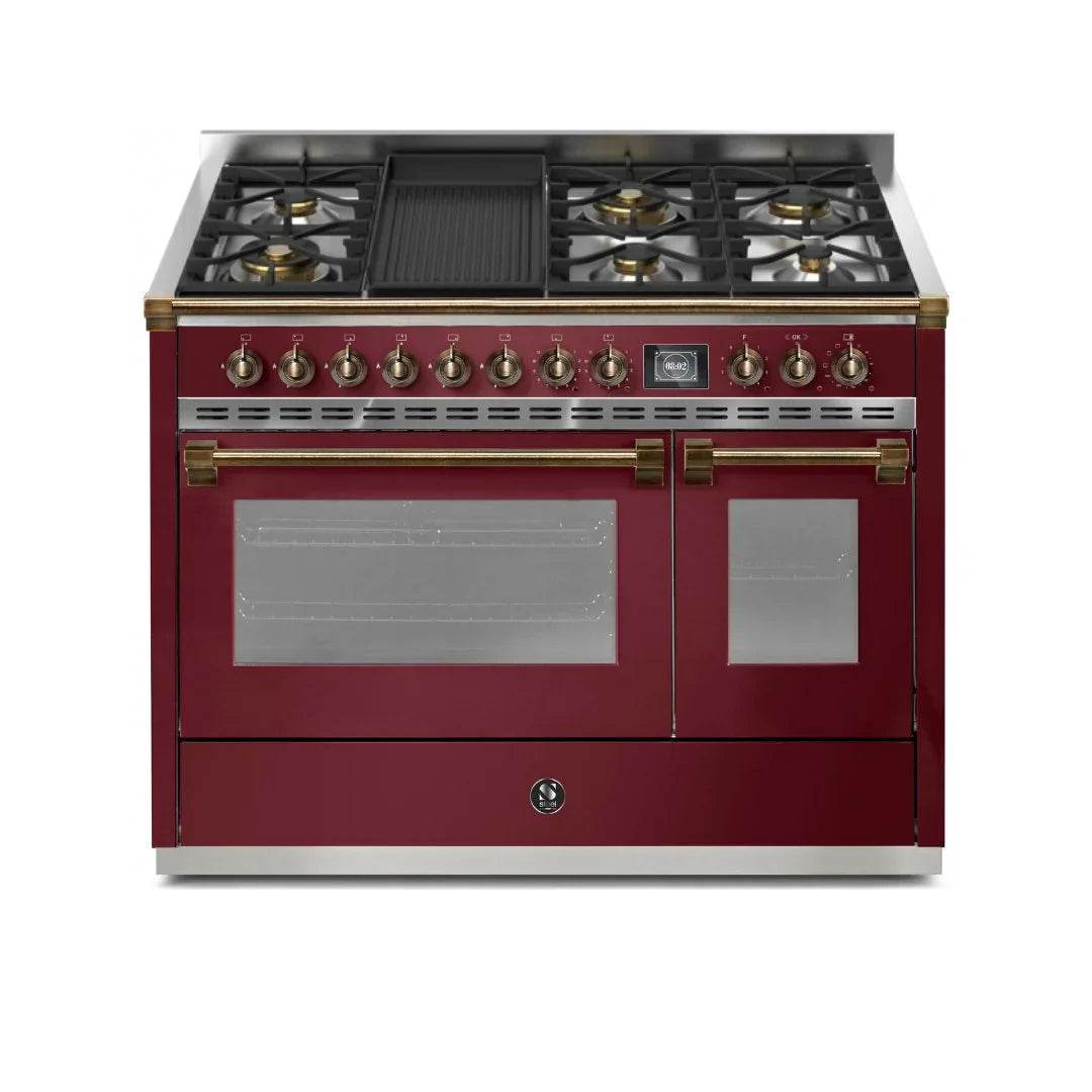 STEEL Cucine Ascot 120 cm - 6 Burners - Gas Fuel - Carvers Interiors - Cookers and Bathroom Showroom Wolverhampton