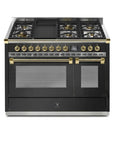 STEEL Cucine Ascot 120 cm - 6 Burners - Gas Fuel - Carvers Interiors - Cookers and Bathroom Showroom Wolverhampton