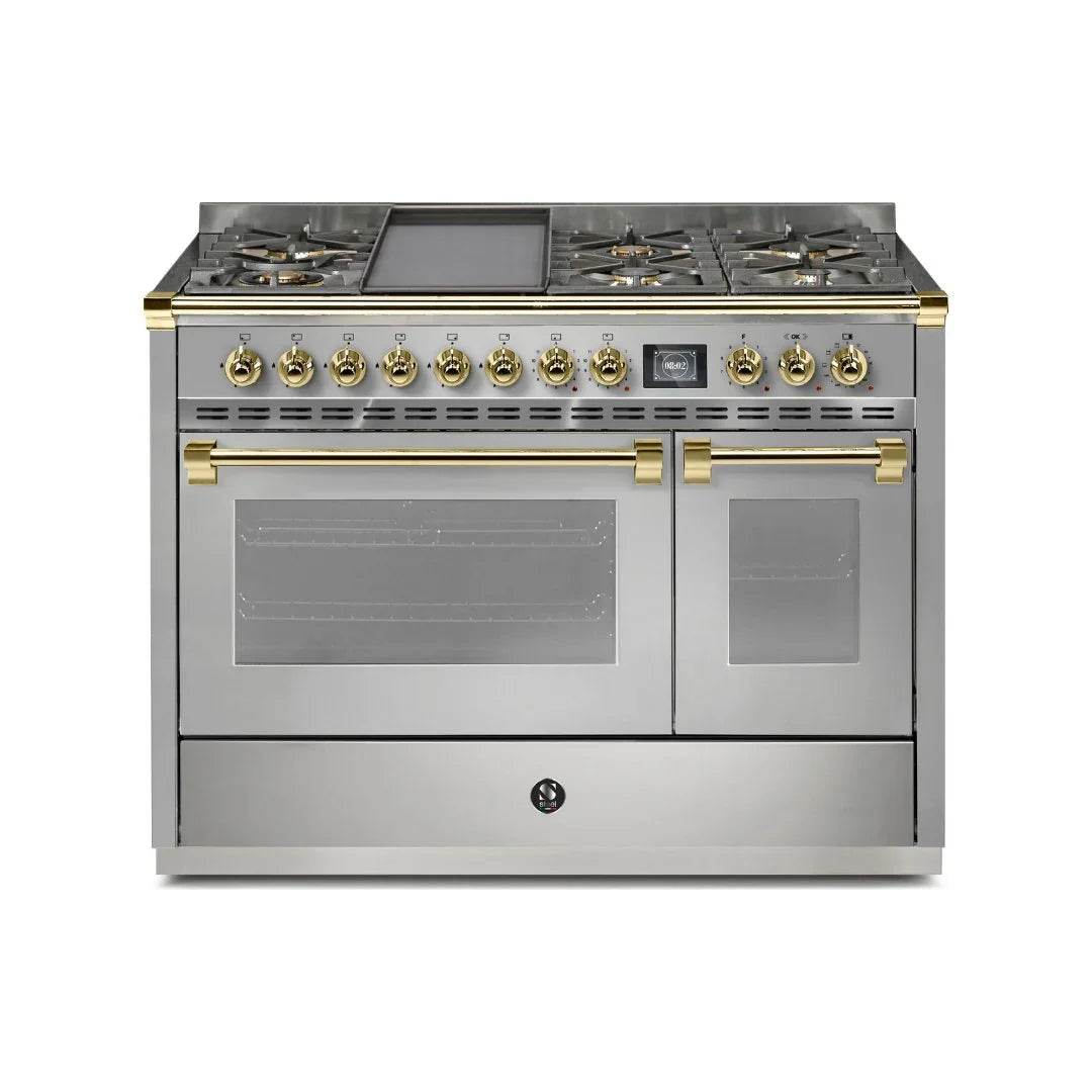 STEEL Cucine Ascot 120 cm - 6 Burners - Gas Fuel - Carvers Interiors - Cookers and Bathroom Showroom Wolverhampton