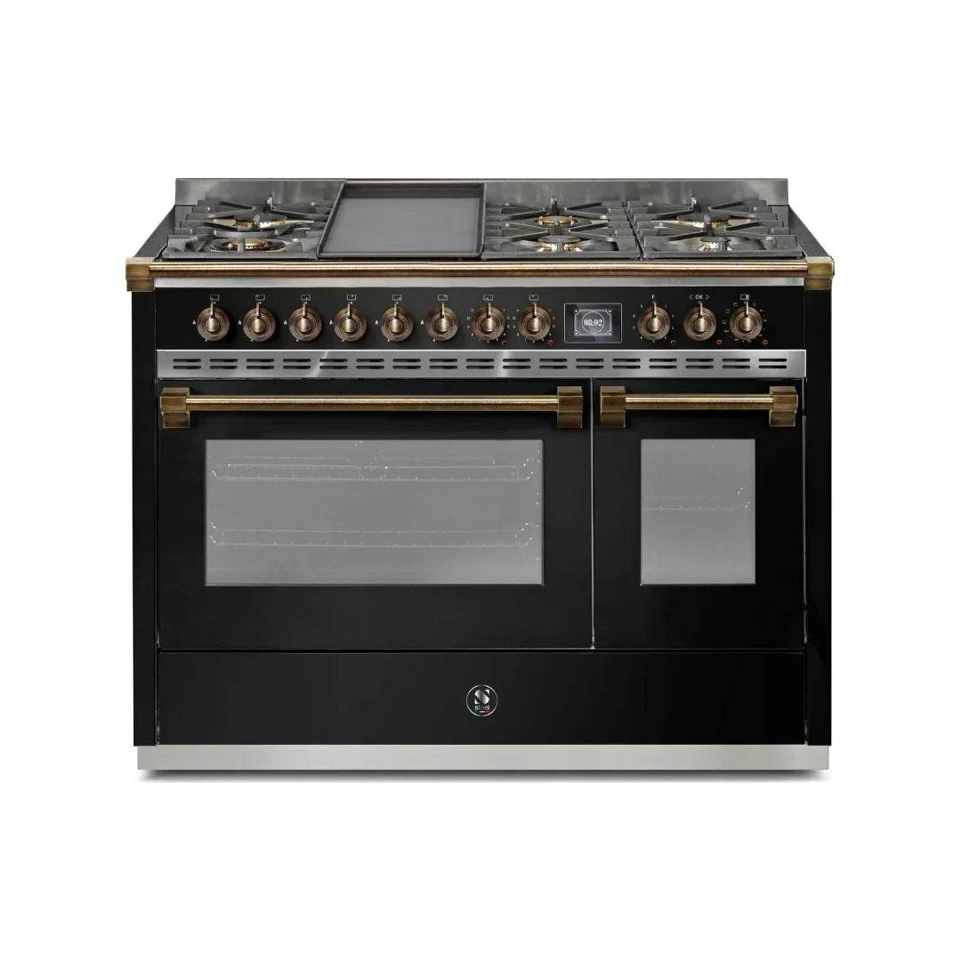 STEEL Cucine Ascot 120 cm - 6 Burners - Gas Fuel - Carvers Interiors - Cookers and Bathroom Showroom Wolverhampton