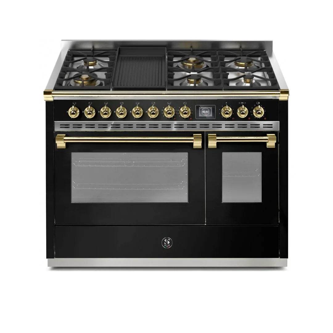 STEEL Cucine Ascot 120 cm - 6 Burners - Gas Fuel - Carvers Interiors - Cookers and Bathroom Showroom Wolverhampton