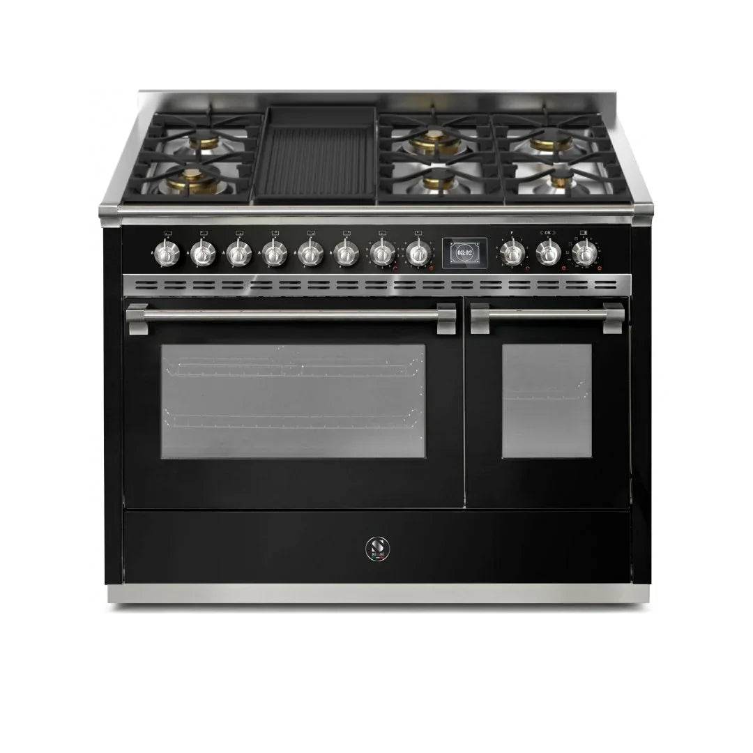 STEEL Cucine Ascot 120 cm - 6 Burners - Gas Fuel - Carvers Interiors - Cookers and Bathroom Showroom Wolverhampton