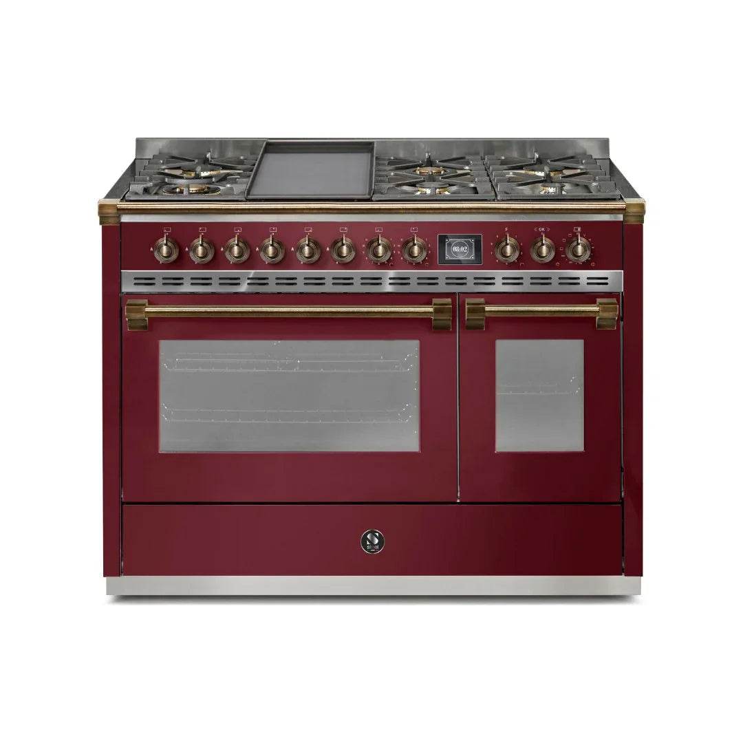 STEEL Cucine Ascot 120 cm - 6 Burners - Gas Fuel - Carvers Interiors - Cookers and Bathroom Showroom Wolverhampton
