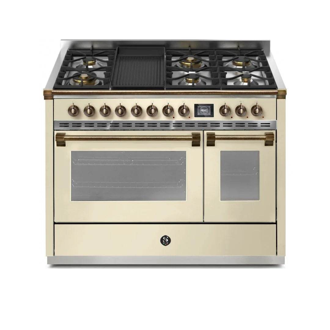 STEEL Cucine Ascot 120 cm - 6 Burners - Gas Fuel - Carvers Interiors - Cookers and Bathroom Showroom Wolverhampton
