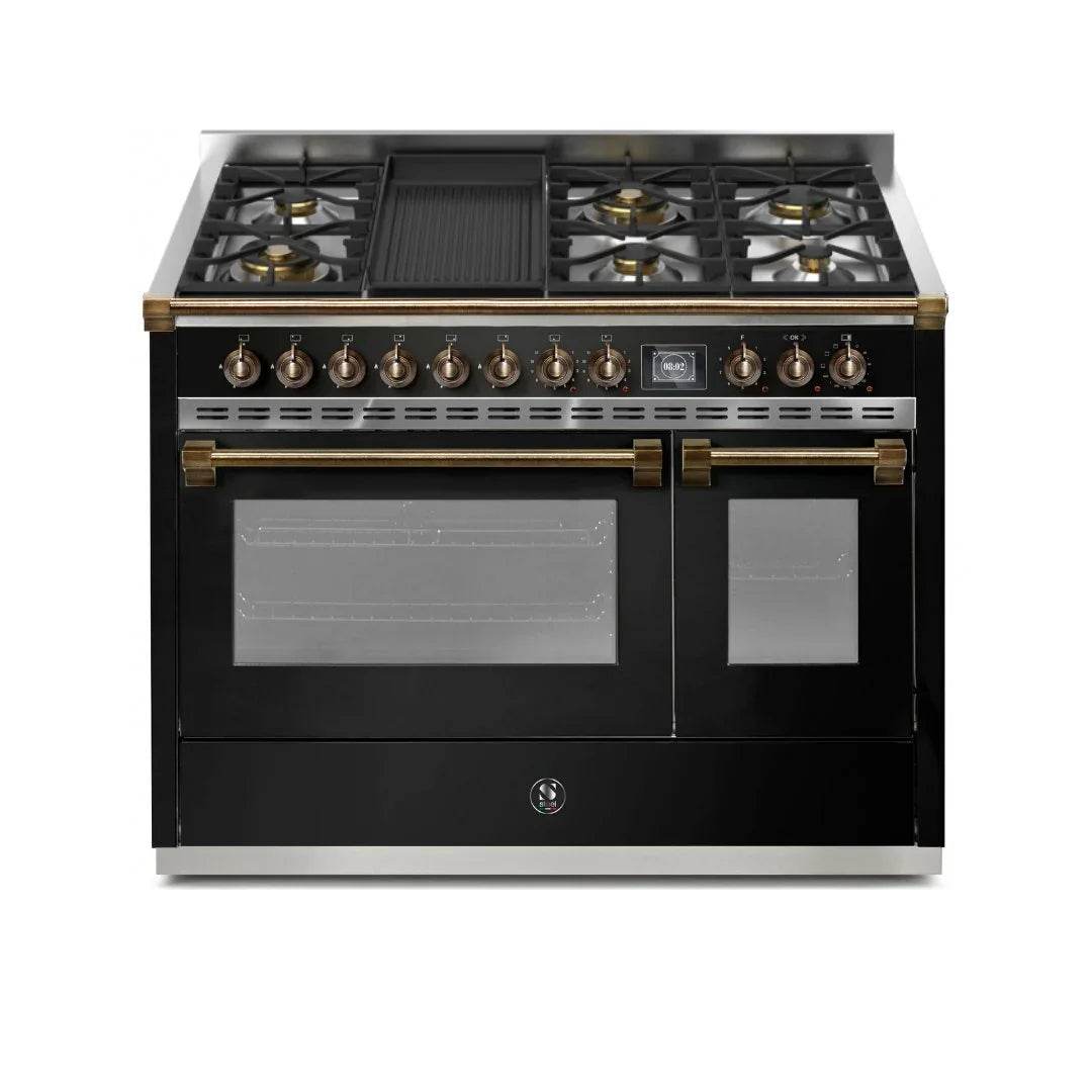 STEEL Cucine Ascot 120 cm - 6 Burners - Gas Fuel - Carvers Interiors - Cookers and Bathroom Showroom Wolverhampton
