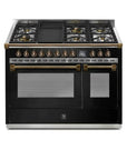 STEEL Cucine Ascot 120 cm - 6 Burners - Gas Fuel - Carvers Interiors - Cookers and Bathroom Showroom Wolverhampton