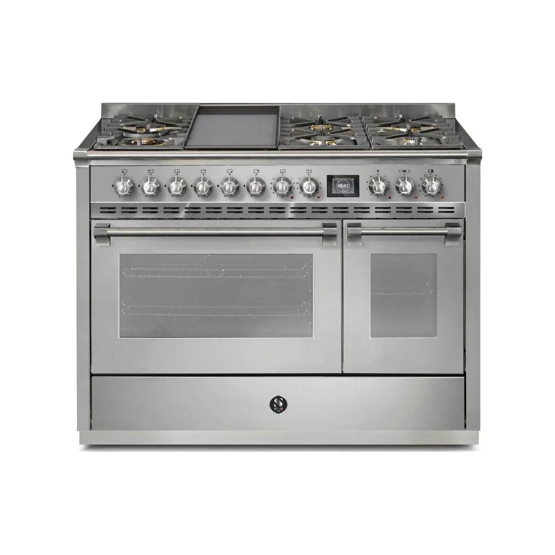 STEEL Cucine Ascot 120 cm - 6 Burners - Gas Fuel - Carvers Interiors - Cookers and Bathroom Showroom Wolverhampton