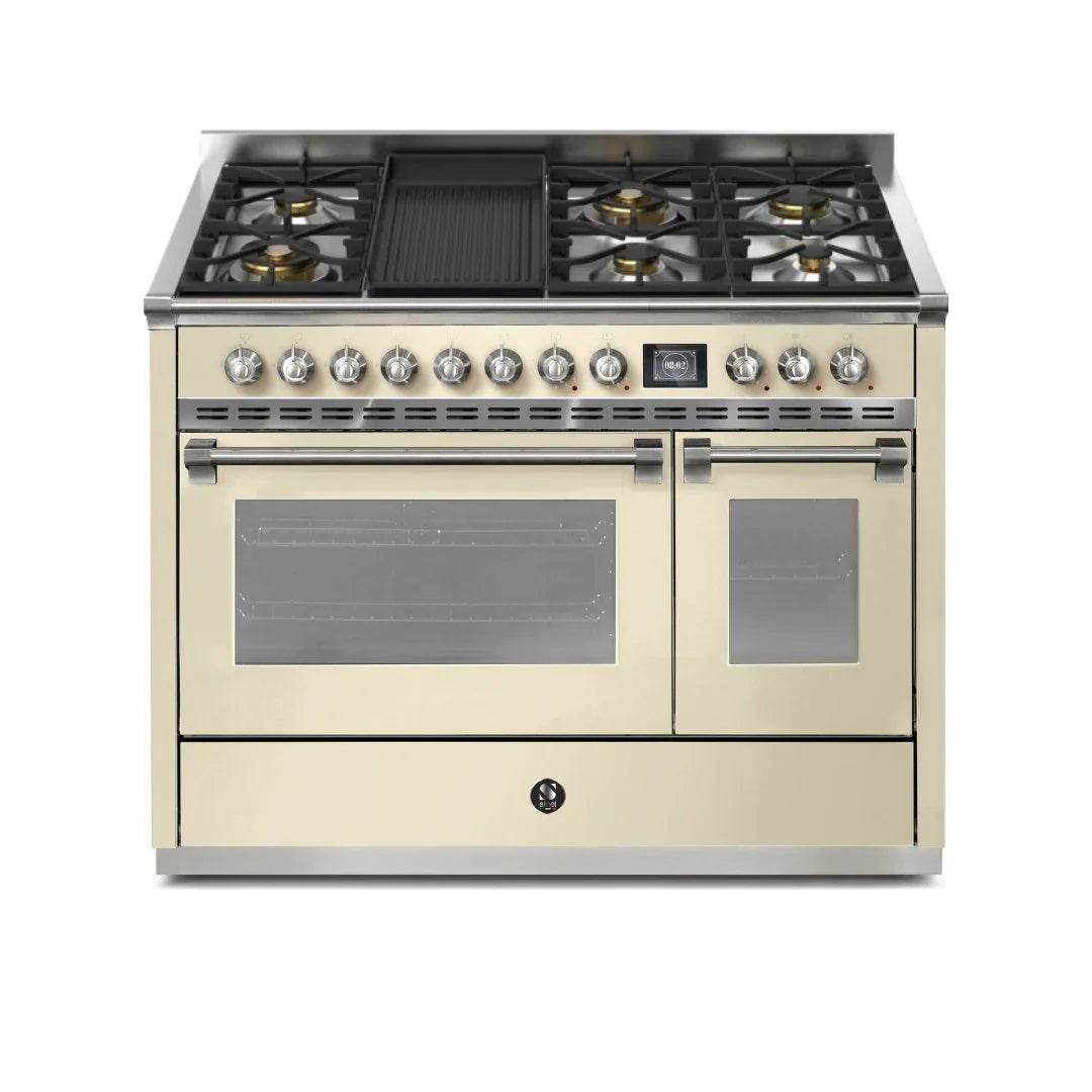 STEEL Cucine Ascot 120 cm - 6 Burners - Gas Fuel - Carvers Interiors - Cookers and Bathroom Showroom Wolverhampton