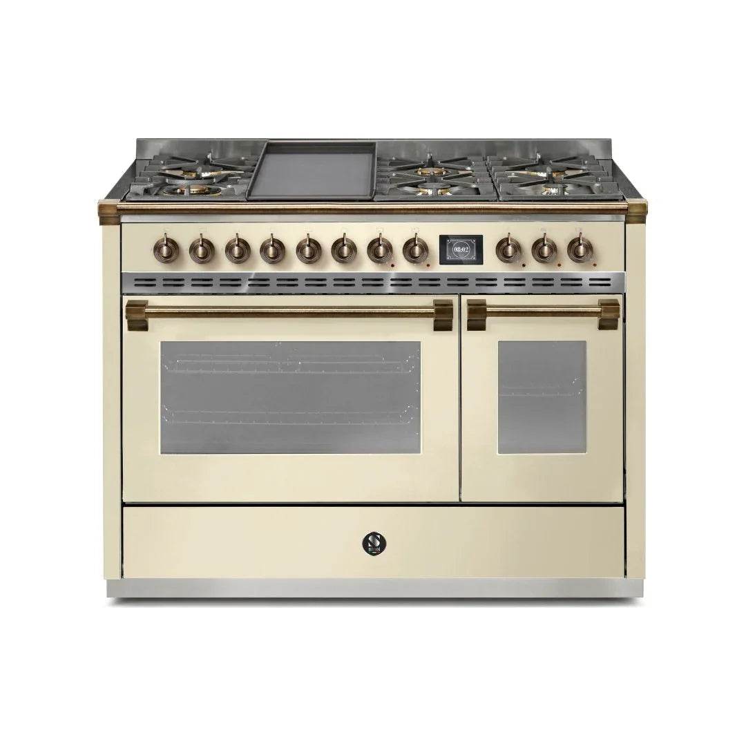 STEEL Cucine Ascot 120 cm - 6 Burners - Gas Fuel - Carvers Interiors - Cookers and Bathroom Showroom Wolverhampton