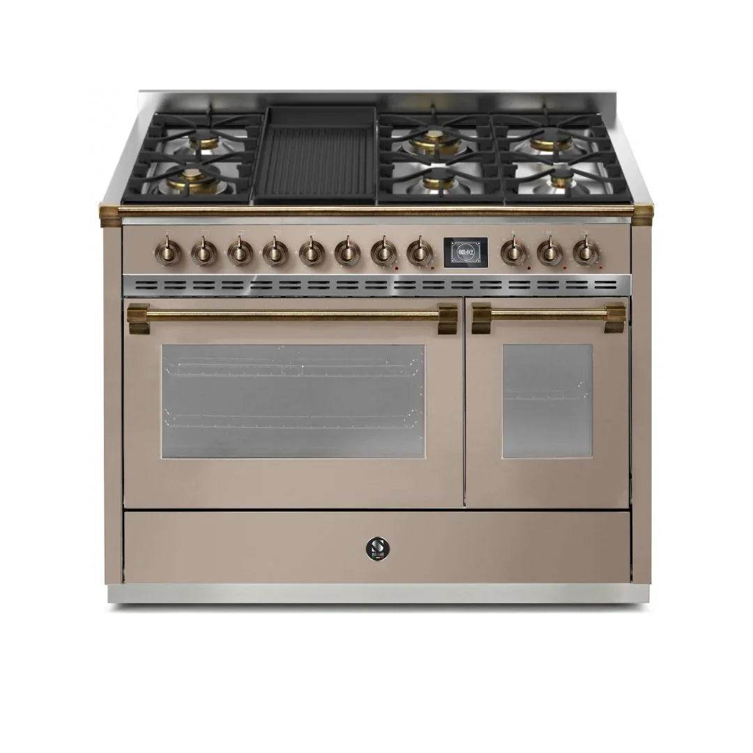 STEEL Cucine Ascot 120 cm - 6 Burners - Gas Fuel - Carvers Interiors - Cookers and Bathroom Showroom Wolverhampton