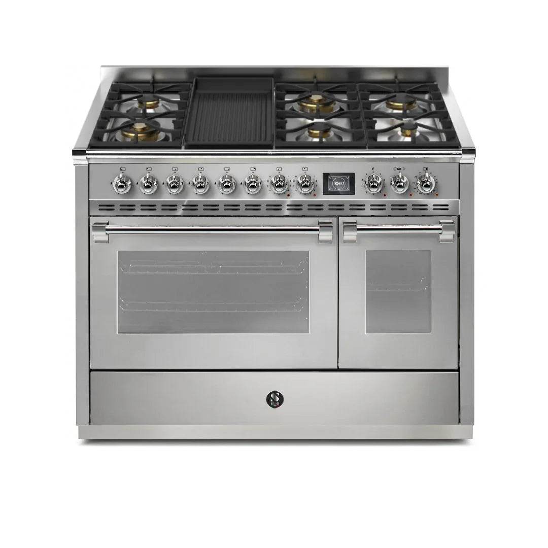 STEEL Cucine Ascot 120 cm - 6 Burners - Gas Fuel - Carvers Interiors - Cookers and Bathroom Showroom Wolverhampton