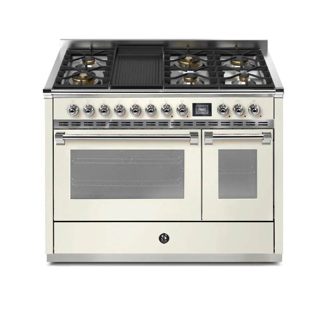 STEEL Cucine Ascot 120 cm - 6 Burners - Gas Fuel - Carvers Interiors - Cookers and Bathroom Showroom Wolverhampton