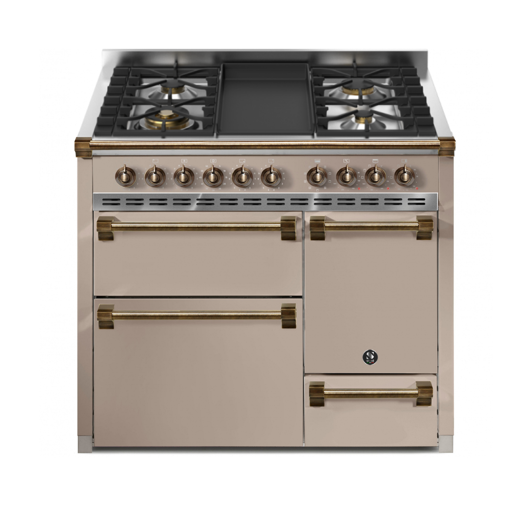 STEEL Cucine Ascot 100/3 - Solid Door - Mixed Hobs - Carvers Interiors - Carvers Interior