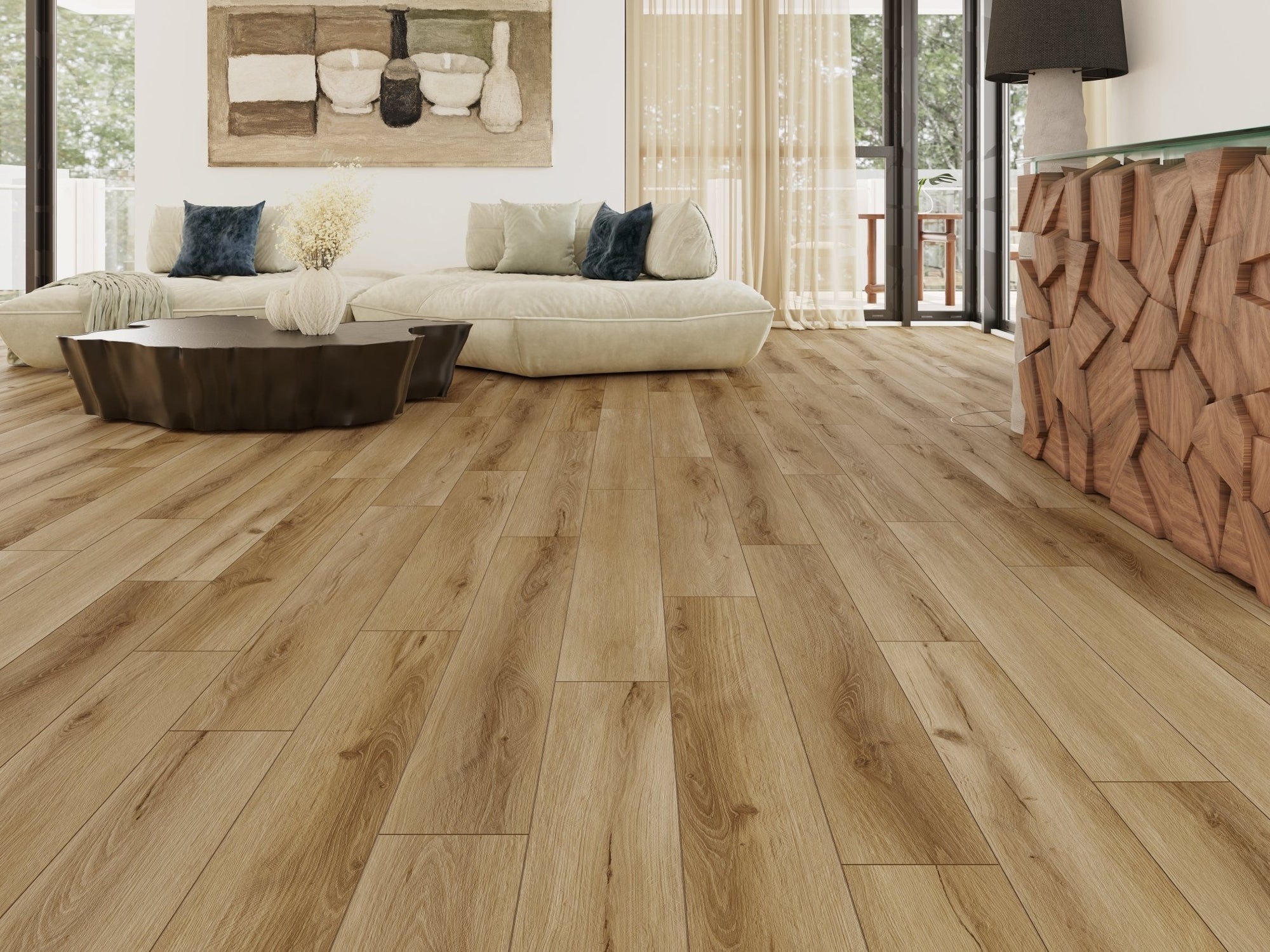 5mm SPC Rigid Core Vinyl Flooring – 1.2m Plank – Parkside Oak - 2.85m² per Pack - Carvers Interiors - THE FLOORING STORE