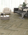 5mm SPC Rigid Core Vinyl Flooring – Herringbone – Ridgeview Oak - 2.82m² per Pack - Carvers Interiors - THE FLOORING STORE
