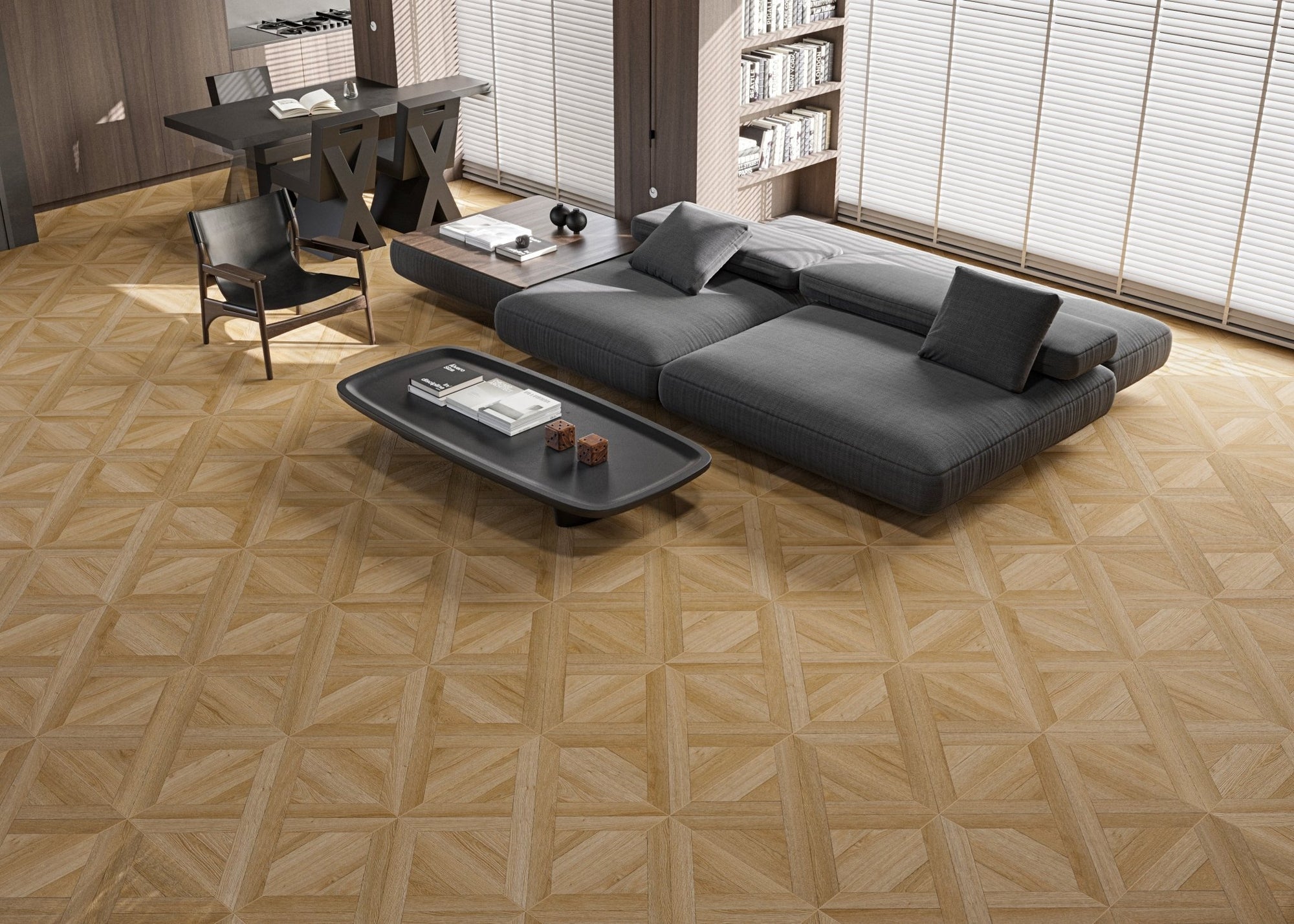 6.5mm SPC Rigid Core Vinyl Flooring – Parquet – Chester Oak - 1.80m² per Pack - Carvers Interiors - THE FLOORING STORE