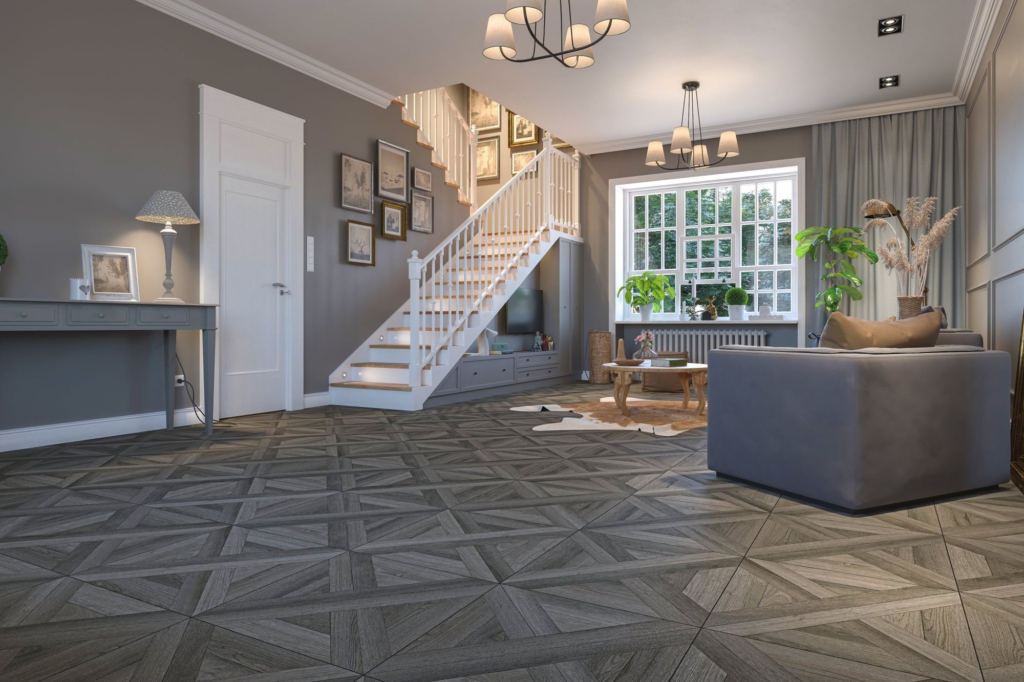 6.5mm SPC Rigid Core Vinyl Flooring – Parquet – Inverness Oak - 1.80m² per Pack - Carvers Interiors - THE FLOORING STORE